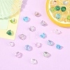 80Pcs 8 Colors Electroplate Transparent Glass Beads EGLA-YW0005-84-5