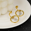 316 Surgical Stainless Steel Stud Dangle Earrings for Women WGF7699-01-1