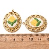 304 Stainless Steel & Cloth Embroidered Pendants FB-CBAFBAF-13G-02-3