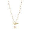 304 Stainless Steel Letter Pendant Necklaces NJEW-LP0001-52E-G-1