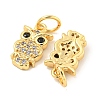 Rack Plating Brass Micro Pave Clear Cubic Zirconia Pendants KK-B093-02E-G-2