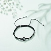 Polymer Clay Yin Yang & Acrylic Braided Bead Bracelet BJEW-JB08608-2