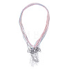 10Pcs Cotton & Metallic Cord Necklace Making NJEW-TAC0054-3