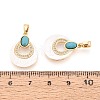 Synthetic Turquoise with White Shell Pendants KK-N287-11G-01-3