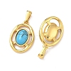 304 Stainless Steel with Synthetic Turquoise Pendants STAS-L309-21D-G-2