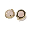 Natural Rose Quartz Faceted Oval Pendants G-I375-02G-10-2