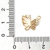 Brass Micro Pave Clear Cubic Zirconia Charms KK-G503-38G-3