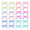60Pcs 6 Colors Acrylic Bowknot Cabochons MACR-TA0002-89-2