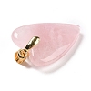 Natural Rose Quartz Pendants X-G-E570-01G-06-3