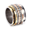 Retro Rotatable 304 Stainless Steel Finger Rings FS-WG84C22-31-1