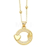 Brass Micro Pave Cubic Zirconia Pendant Necklaces PW-WG64309-03-1