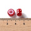 Spray Painted ABS Plastic European Beads KY-G033-01A-04-3