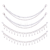 2Pcs Aluminium Alloy Boot Strap Chains AJEW-ME0003-07-1
