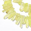 Natural Crackle Quartz Crystal Dyed Beads Strands G-I345-05C-3