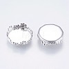 Tarnish Resistant 304 Stainless Steel Lace Edge Bezel Cups STAS-I069-39-12MM-2