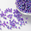 Bicone AB Color Plated Eco-Friendly Transparent Acrylic Beads LS-TACR-A003-6mm-21-1