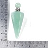 Natural Green Aventurine Faceted Cone Openable Perfume Bottle Big Pendants G-L524-18P-13-4