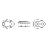 Preciosa® MAXIMA Crystal Sew-On Cups LS-Y-PRC-SD14-40010-S-5