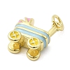Brass Enamel Charms KK-P338-17G-02-2