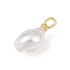 Brass & ABS Plastic Pearl Pendants PL-CBAEB37-01B-G-2