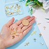 36Pcs 6 Style Long-Lasting Plated Brass Charms KK-FH0005-19-3