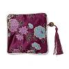 Chinese Brocade Tassel Zipper Jewelry Bag Gift Pouch ABAG-F005-06-2