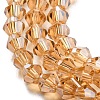 Transparent Electroplate Glass Beads Strands LS-EGLA-A039-T4mm-A18-4