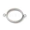 304 Stainless Steel Open Back Bezel Connector Charms STAS-B126-05D-P-1
