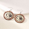 Valentine's Day Wood Dangle Earrings FS-WGB34A3-18-1