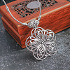 Mandala Flower Bohemian Style Alloy Pendant Necklaces FS-WG43472-01-5