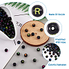 Black Craft Acrylic Beads SACR-TAG0001-02-4
