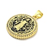 Rack Plating Brass Micro Pave Cubic Zirconia Pendants KK-B091-22G-02-2