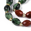 Natural Ruby in Zoisite & Red Jasper & Flower Opal Beads Strands G-T144-21B-01-3