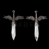 Natural Quartz Crystal Faceted Pointed Bullet Shaped Big Pendants G-T145-01R-04-1