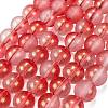 Frosted Transparent Glass Bead Strands X1-GLAA-P065-8mm-06-2