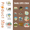 12pcs 12 style Airplane  & Boat & Bus & Word Enamel Pin JEWB-TA0001-10-3