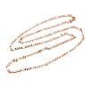 2mm Rack Plating Brass Figaro Chain Necklaces for Women Men MAK-L044-34RG-1