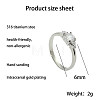 304 Stainless Steel Clear Cubic Zirconia Finger Rings for Women WG2A0BA-01-3