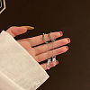 Alloy & Glass Cuff Earrings WG972F7-01-4
