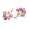 Natural Multicolor Tourmaline and Pearl Pendants PALLOY-JF05740-3