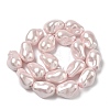 Electroplate Porcelain Imitation Pearl Beads Strands PORC-K009-01A-4