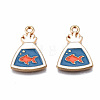 Eco-Friendly Alloy Enamel Pendants X-ENAM-T011-87-NR-2