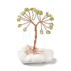 Natural Peridot Chips Tree of Life Decorations DJEW-P022-01B-08-1