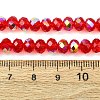 Electroplate Transparent Glass Beads Strands EGLA-A046-01B-08-4
