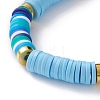 Polymer Clay Heishi Beads Stretch Bracelets BJEW-JB05708-04-3