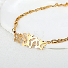 201 Stainless Steel Figaro Chains Link Bracelets MT8282-3