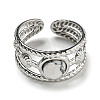 304 Stainless Steel Open Cuff Rings RJEW-C079-14P-01-2