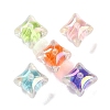 UV Plating Iridescent Transparent Acrylic Beads OACR-H112-09C-1