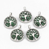 Synthetic Malachite Pendants G-S292-10A-P-1