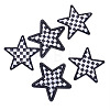 8Pcs Star with Lattice Computerized Embroidery Polyester Iron on/Sew on Patches PATC-TA0001-49C-4